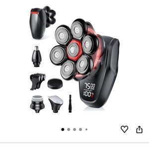 Electric Shaver with Attachments - Black